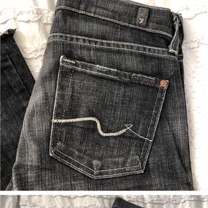 7 for all Mankind Black Gray Jeans Y2K